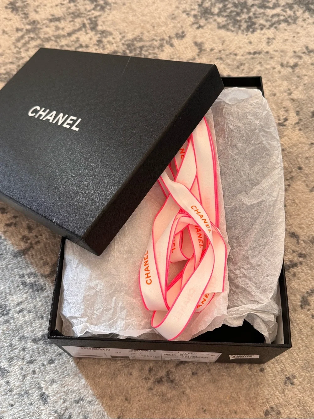 Chanel Navy Blue Chain REV Slides